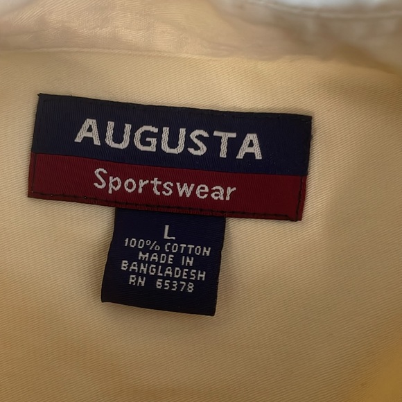 Wild Wings long sleeve cotton yellow button down shirt by Augusta Men’s size L - Picture 9 of 15